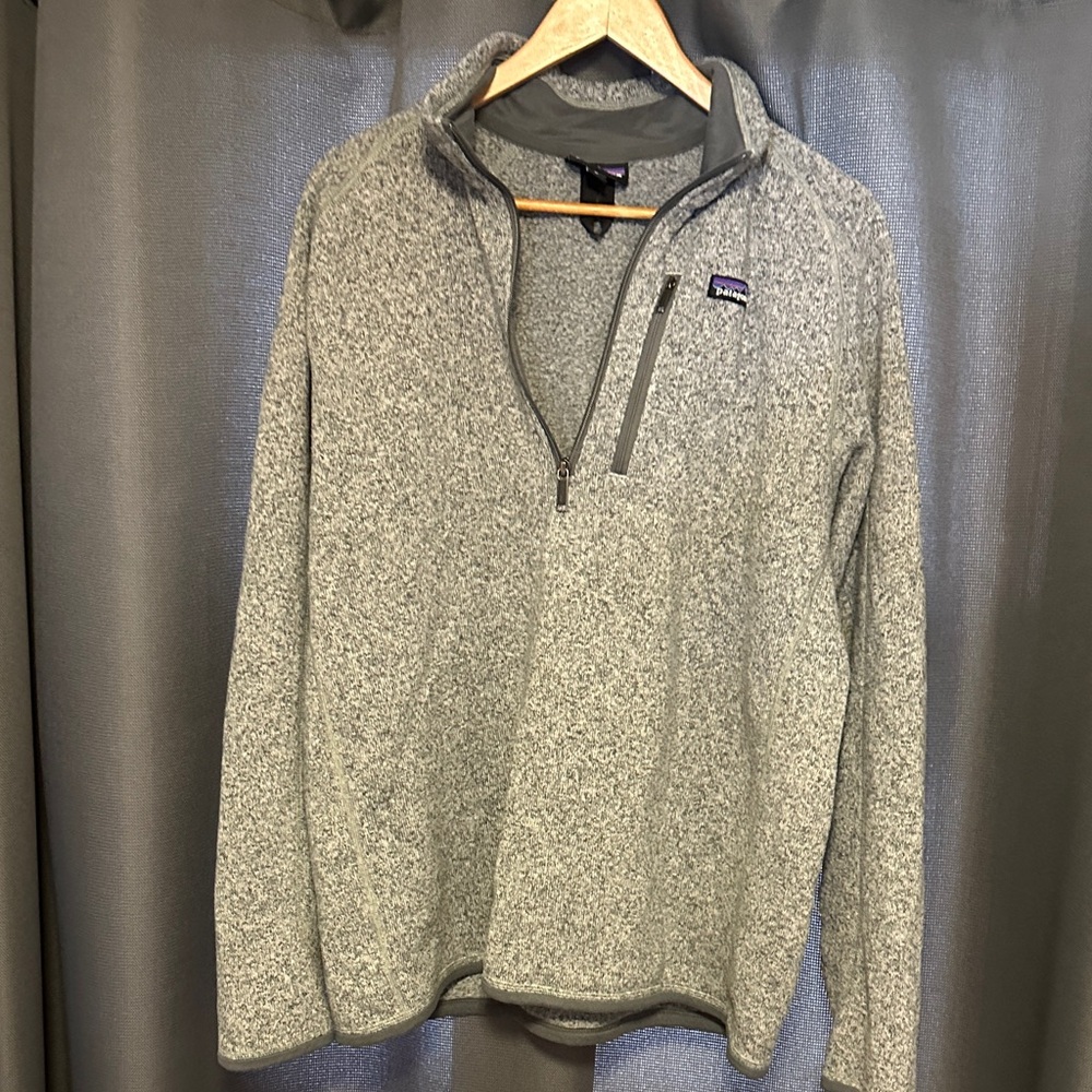 Gray Quarter-Zip Pullover
